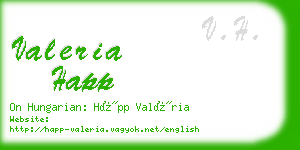 valeria happ business card